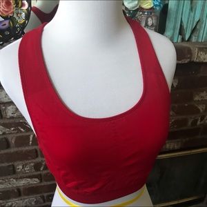 Red Sports Bra Sz S
